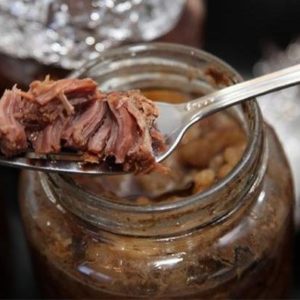 Тушенка в русской печи из говядины 0,5л